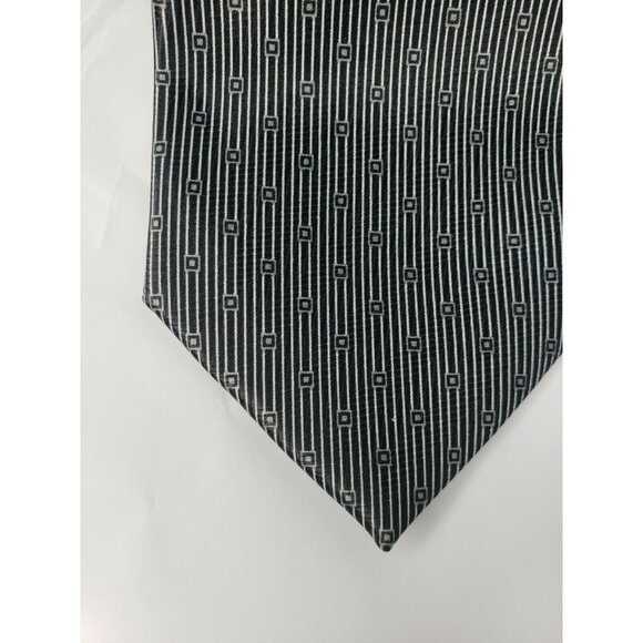Umo Lorenzo Mens Gray Abstract Necktie Tie New - Picture 4 of 7